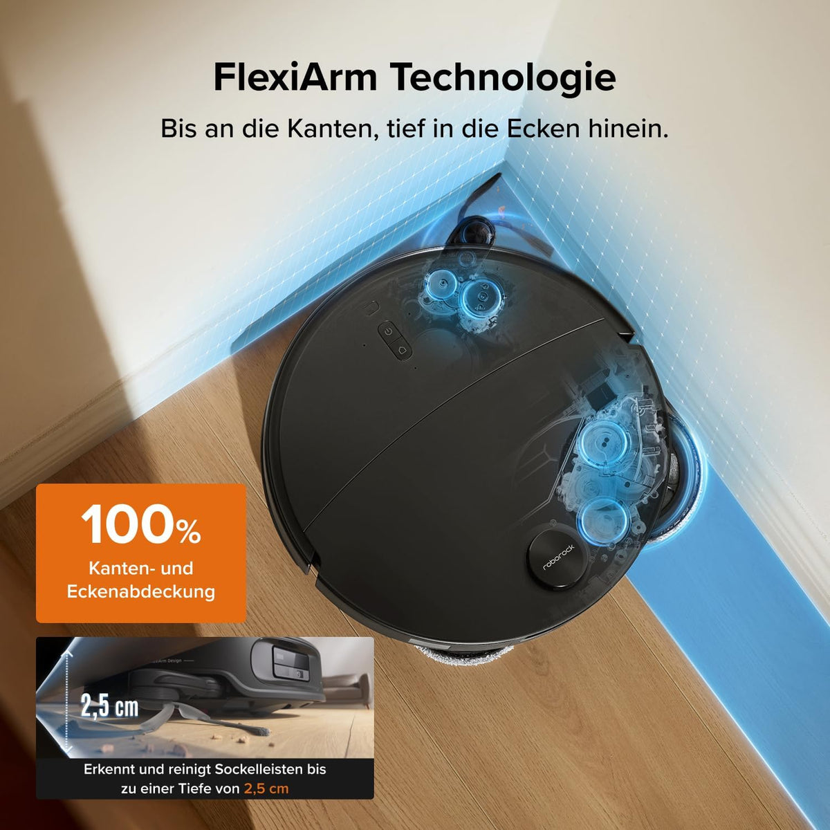 roborock Qrevo Edge 2 Robot Vacuum Cleaner with Mop Function, 25,000Pa