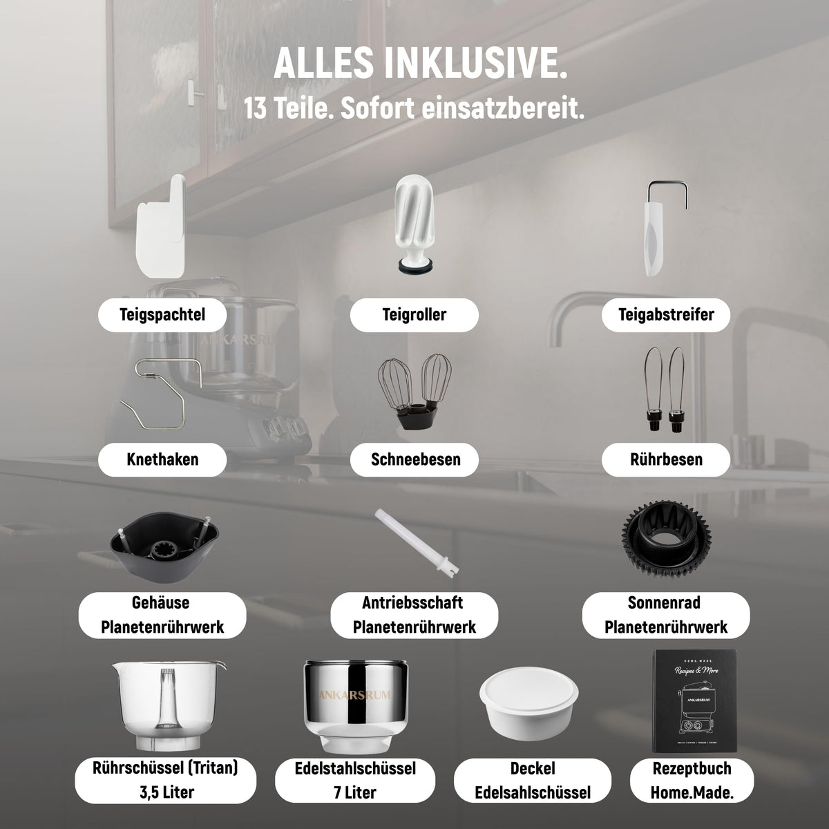 Ankarsrum Assistent Original 6230 Küchenmaschine, Black